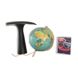 Taride luminous globe 1960 - glass world map