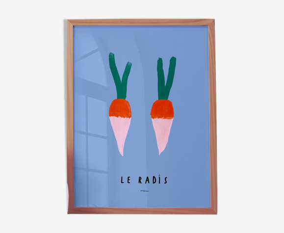 Affiche murale radis du potager 50cm*70cm