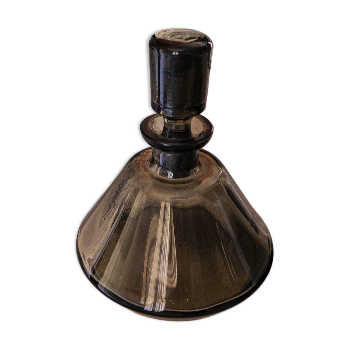 Smoked glass bottle