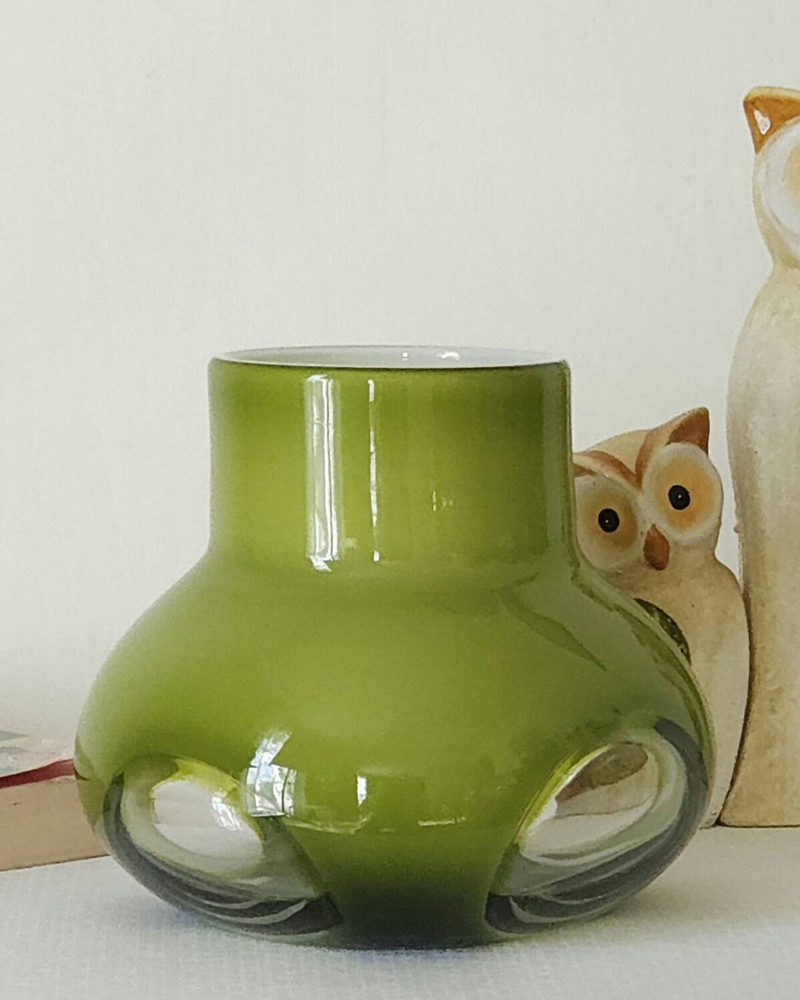 Vase en verre soufflé Space Age