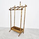 Porte-parapluie en faux bambou de style chinoiserie, années 1960