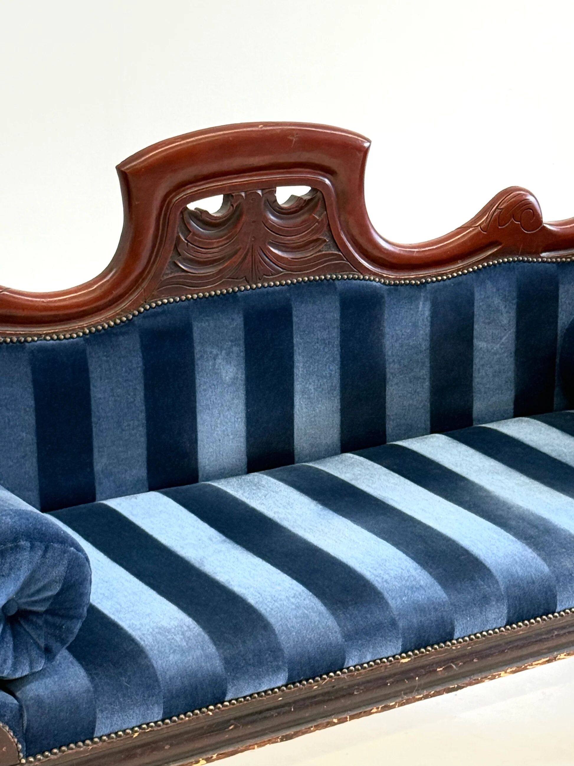 Antique Victorian chaise longue / méridienne