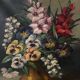 Oil on canvas by Lewarny Bouquet of flowers Mid-twentieth