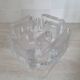 Candle holder or glass warmer with irregular ice effect.