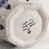 Pair of flowery Delft vases