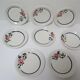 tea or coffee set model Gilberte earthenware Saint Amand floral decoration