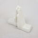 White ceramic book greenhouse representing hands 1980