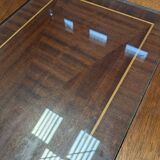 Wood and glass coffee table