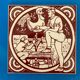 Set of 6 John Moyr Smith 15×15cm tiles – collector's items