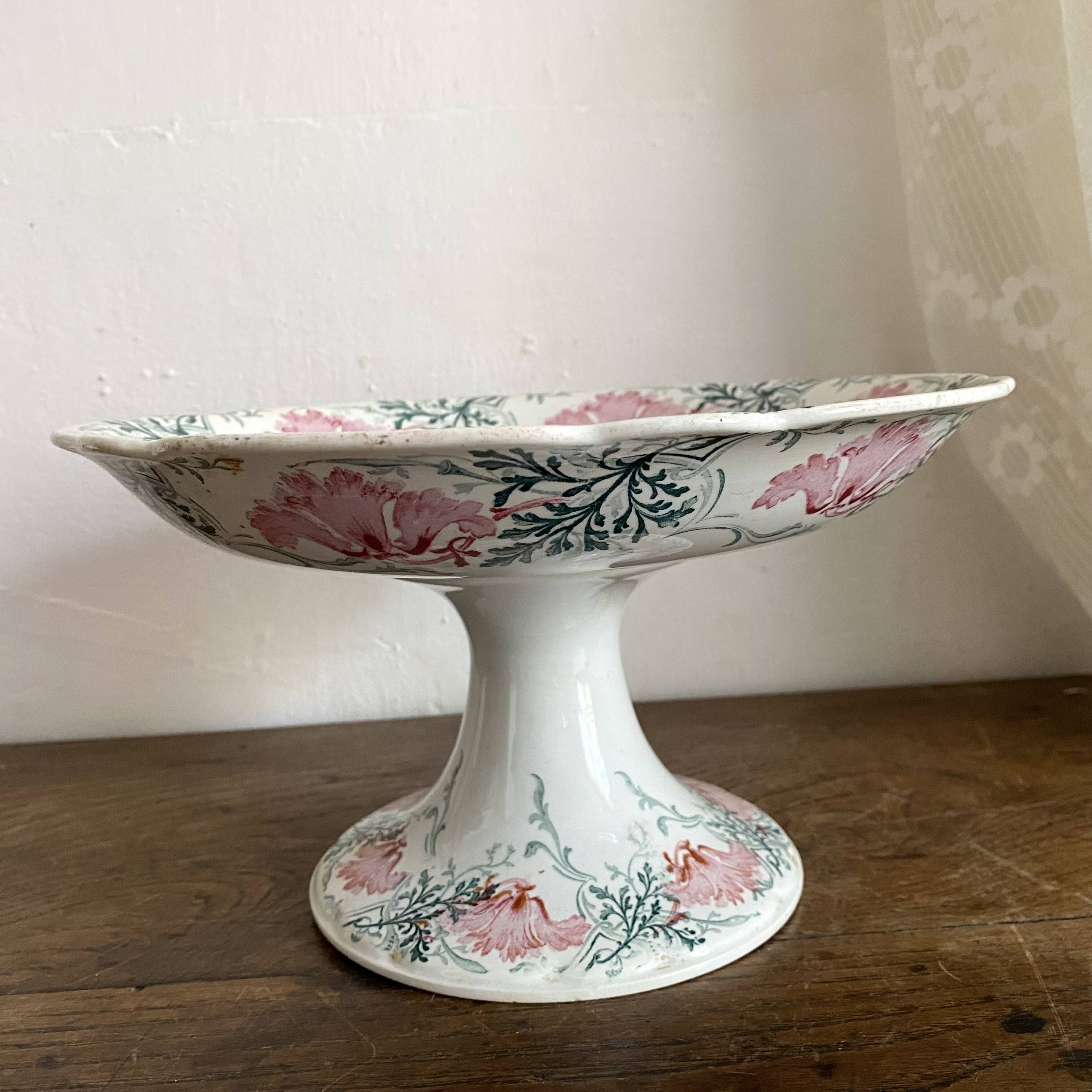 Antique Luneville ironstone fruit bowl, Roland model