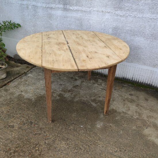 Table ronde rabattable