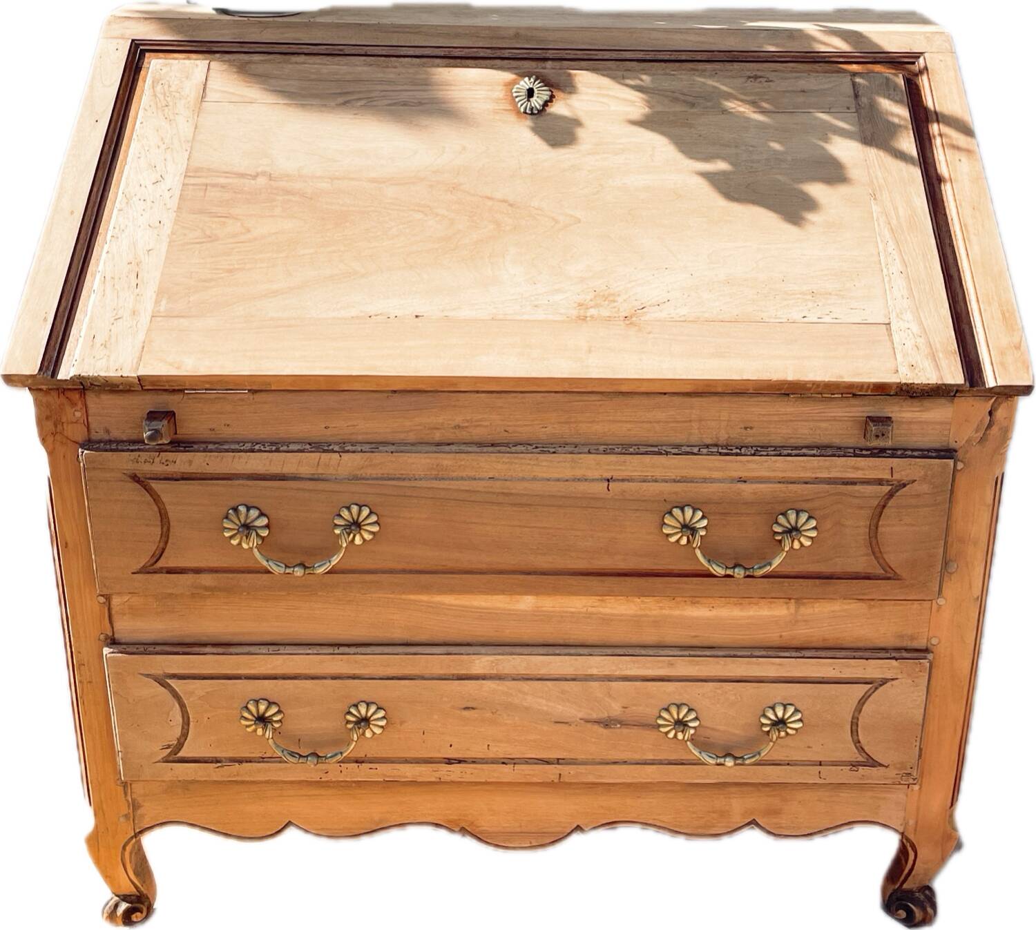 Secrétaire classique vintage bois décapé