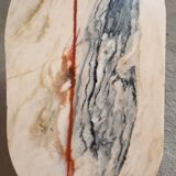 Veined pink marble coffee table