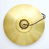 Vintage pendant lamp in golden brass, Denmark, 1970s