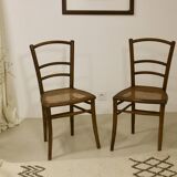 Pair of bistro chairs with canework. Ref Brunelle