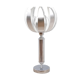 Vintage lamp, table lamp, chrome lamp with brushed steel blades, flower lamp, design lamp