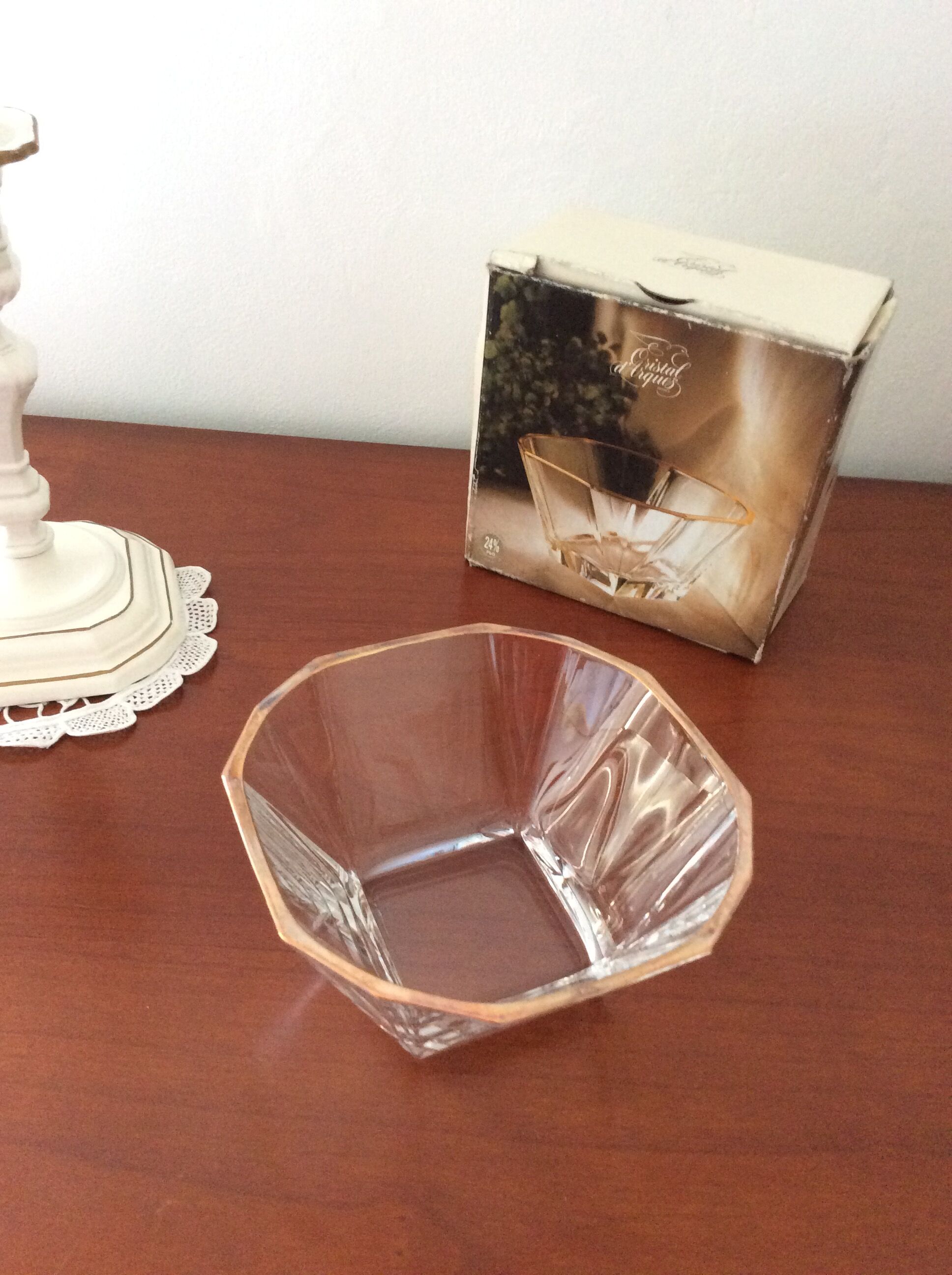 Bowl cup jg durand et cie cristallerie d'arques