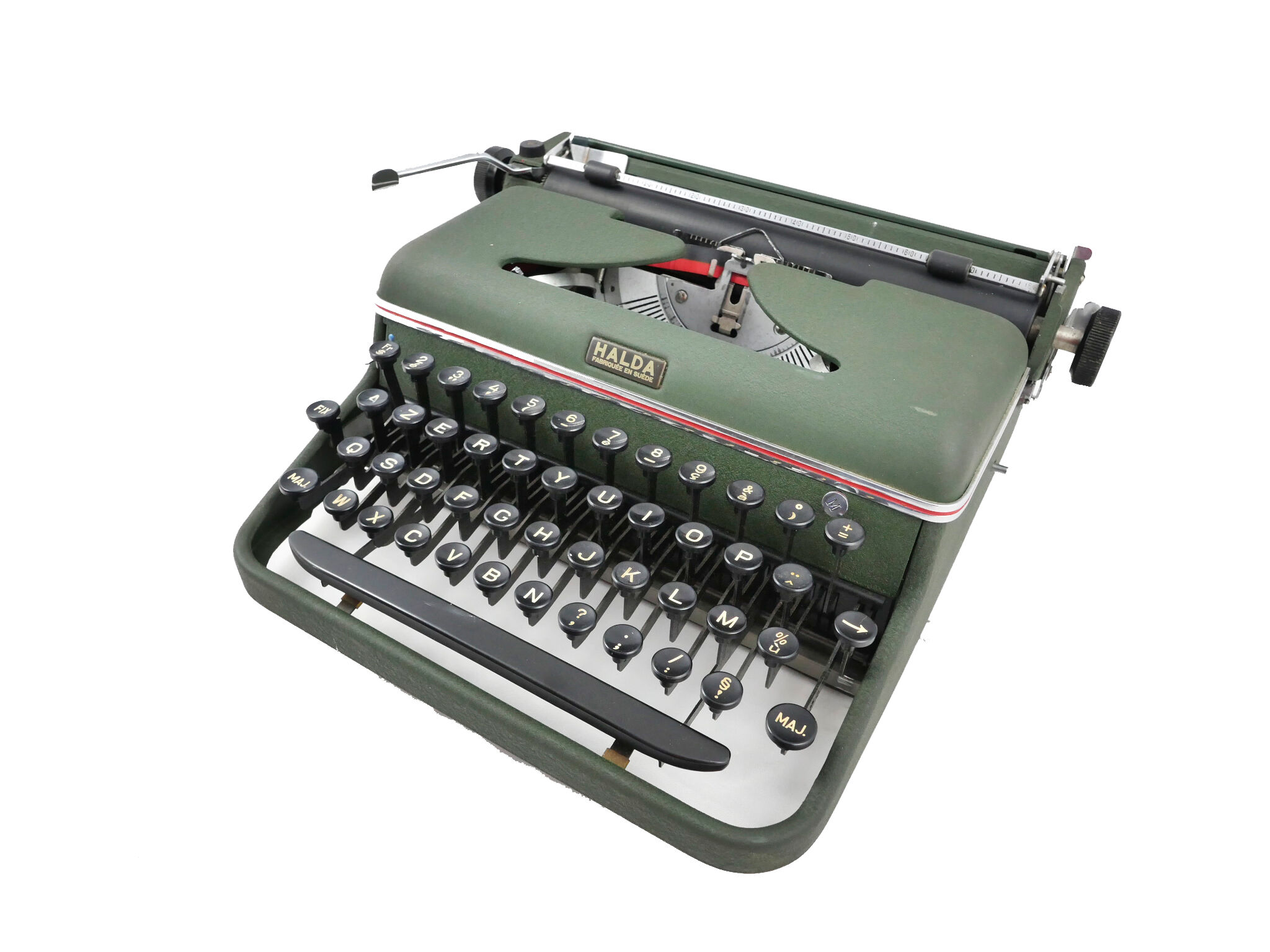 Halda Model P Sweden vintage green typewriter 50
