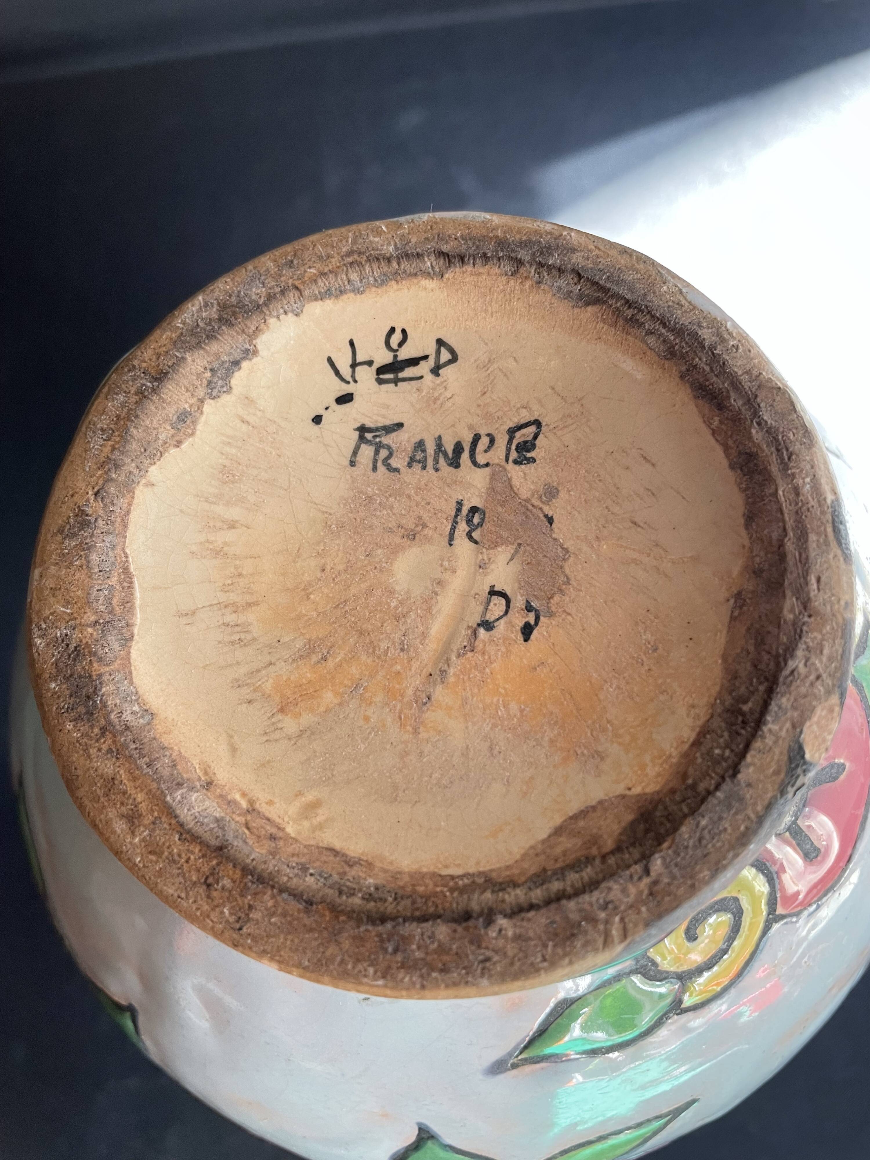 Enamelled jug – Desvres earthenware – Henri Delcourt (1872-1963)