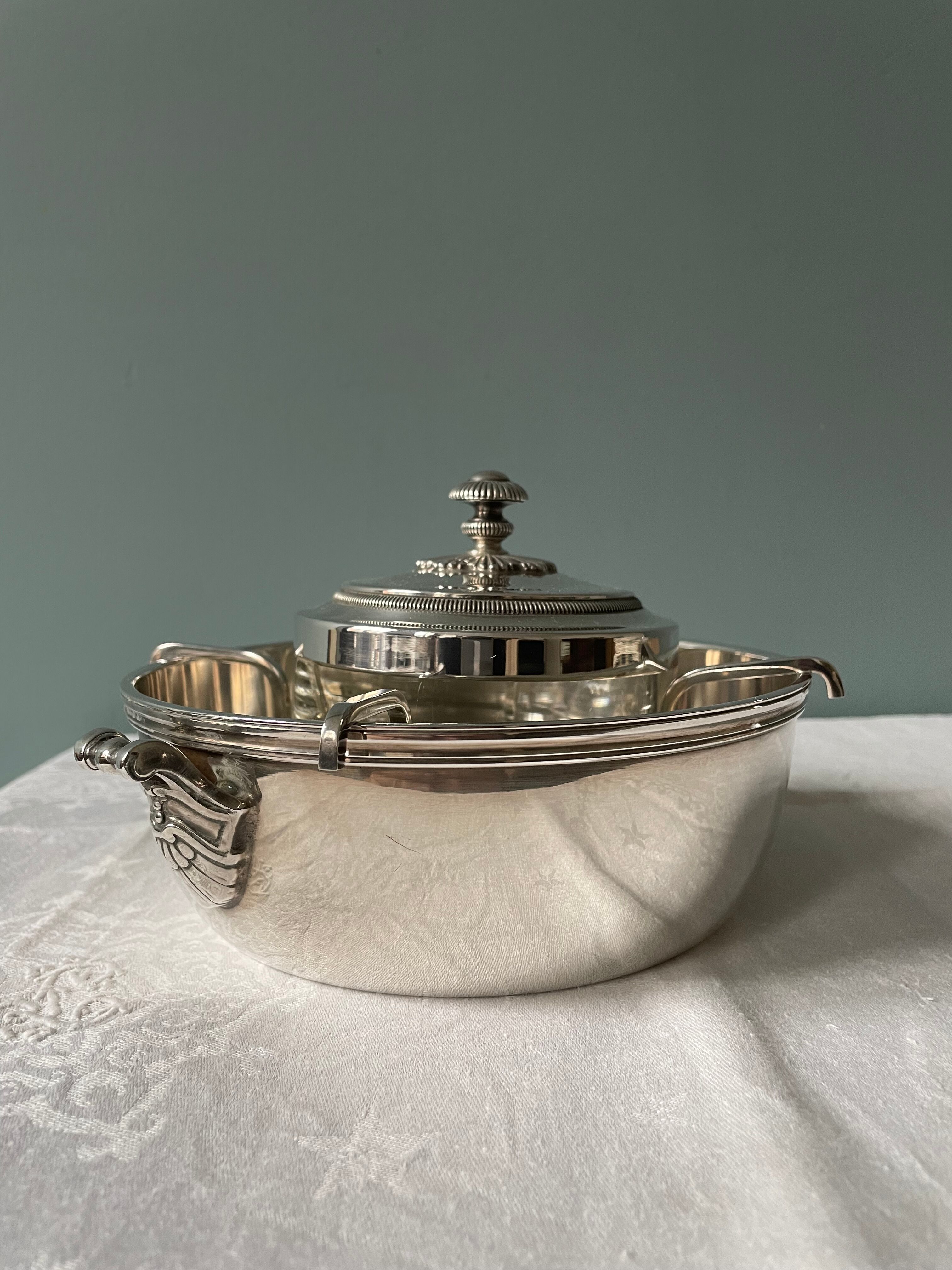 Service à caviar en métal argenté Christofle France