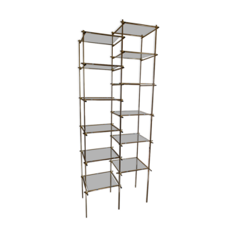 Gold metal shelf