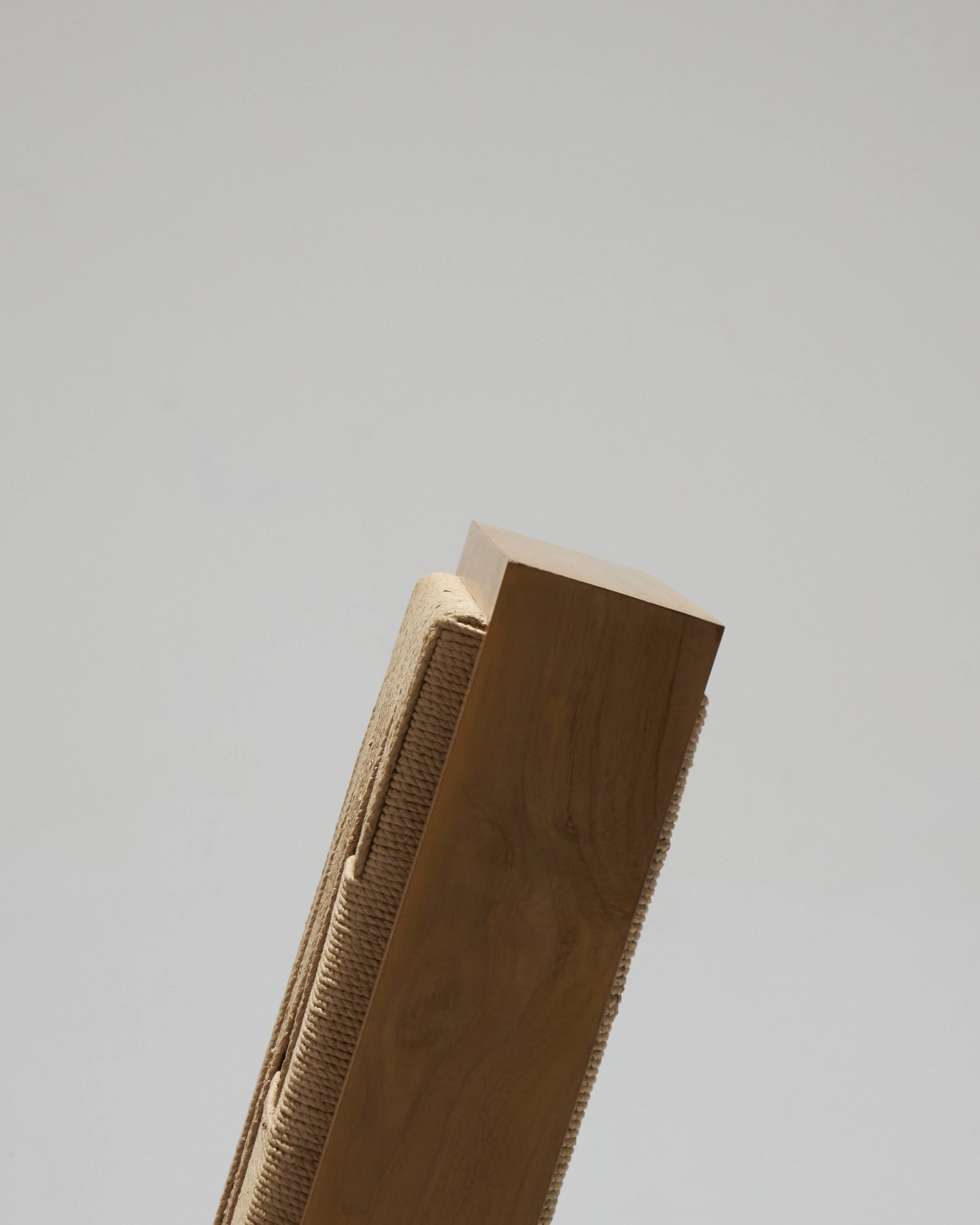 Natural rope block chair