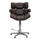 1970s, Scandinavian swivel chair, original condition, artificial leather, chrome steel.