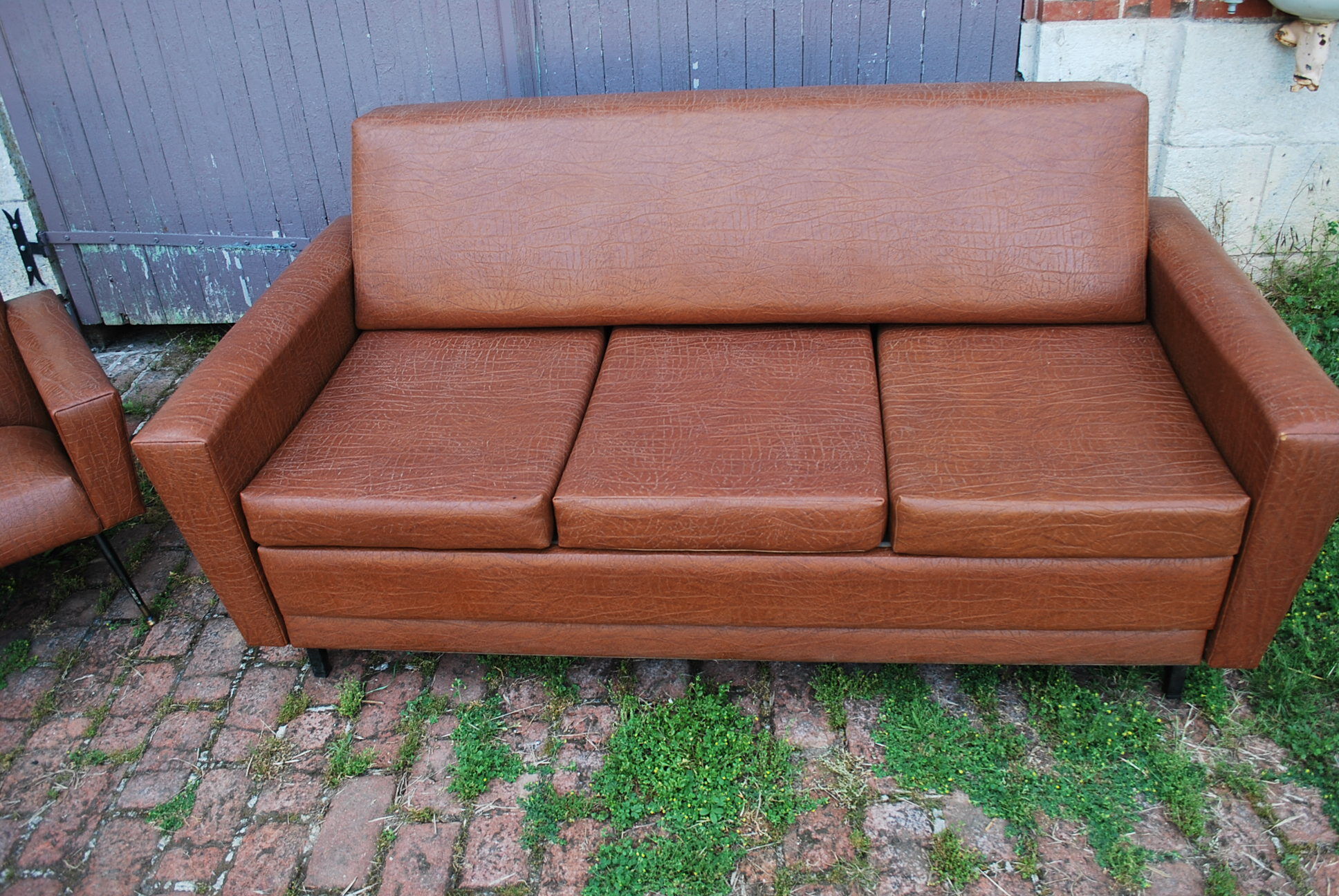 Sofa and two vintage armchairs