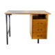 Desk 60's vintage modernist style, wood and steel