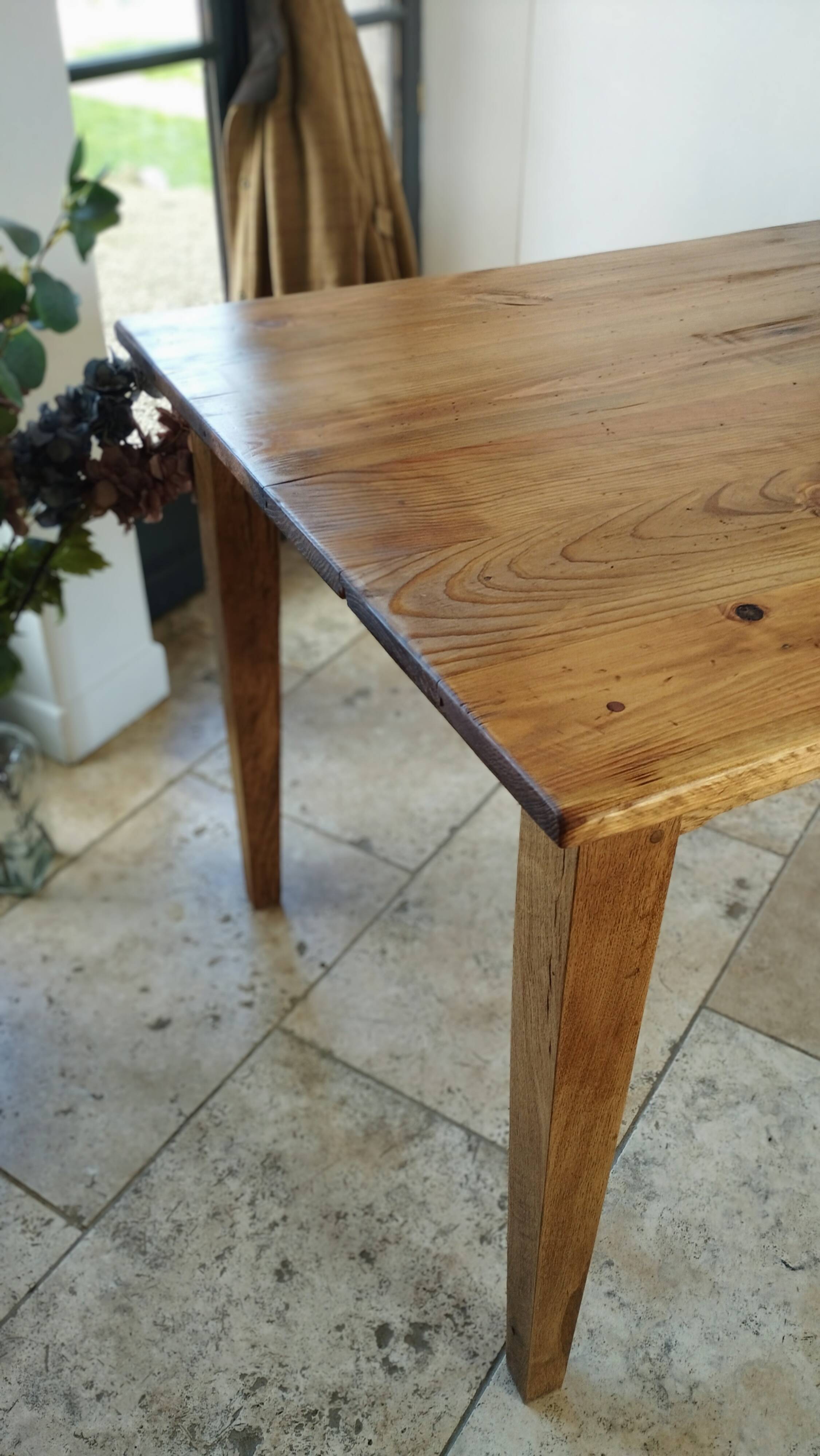 Danish Farmhouse Table with Patina