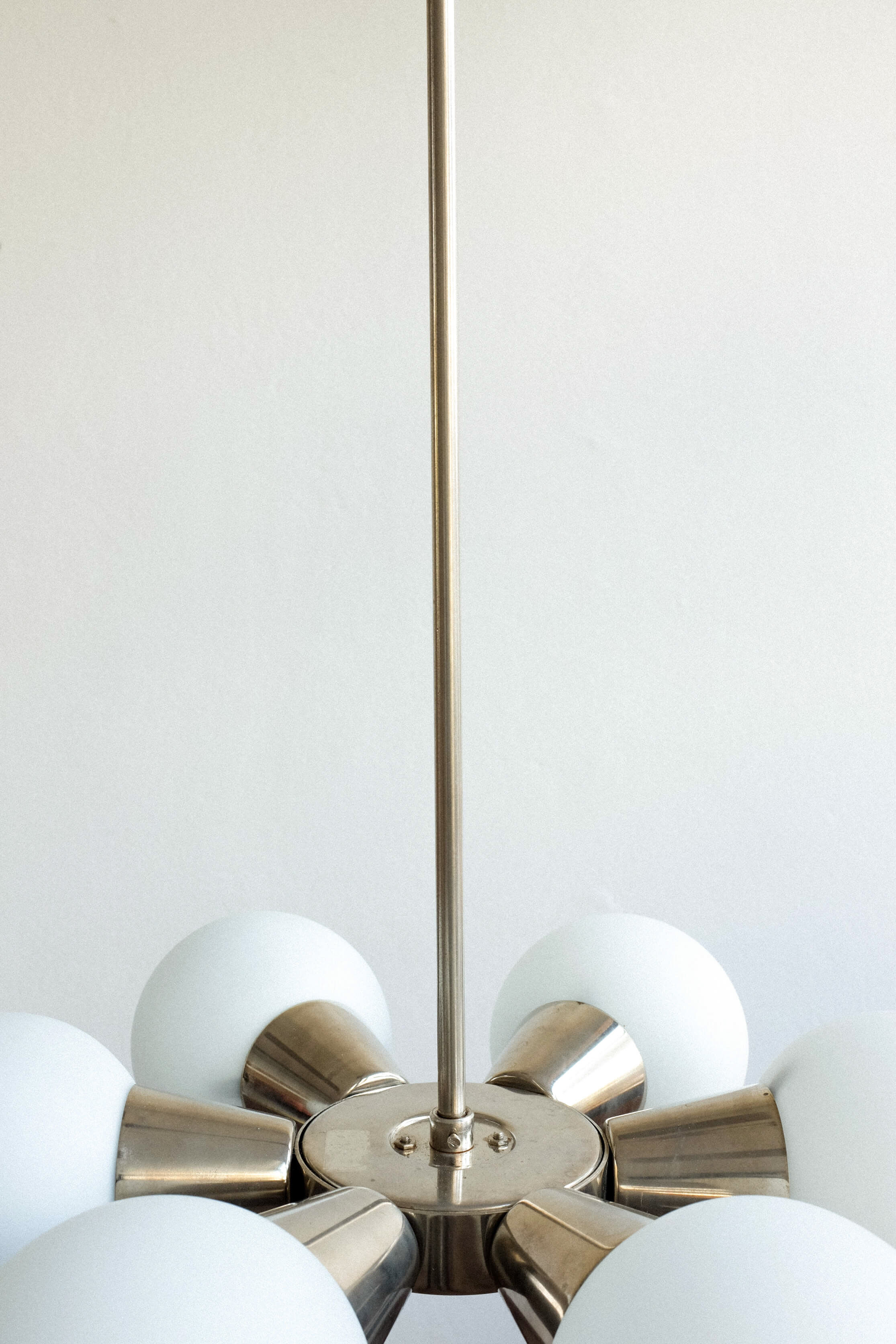 Silver Sputnik chandelier by Jaroslav Bejvl for Kamenický Šenov, 1970s
