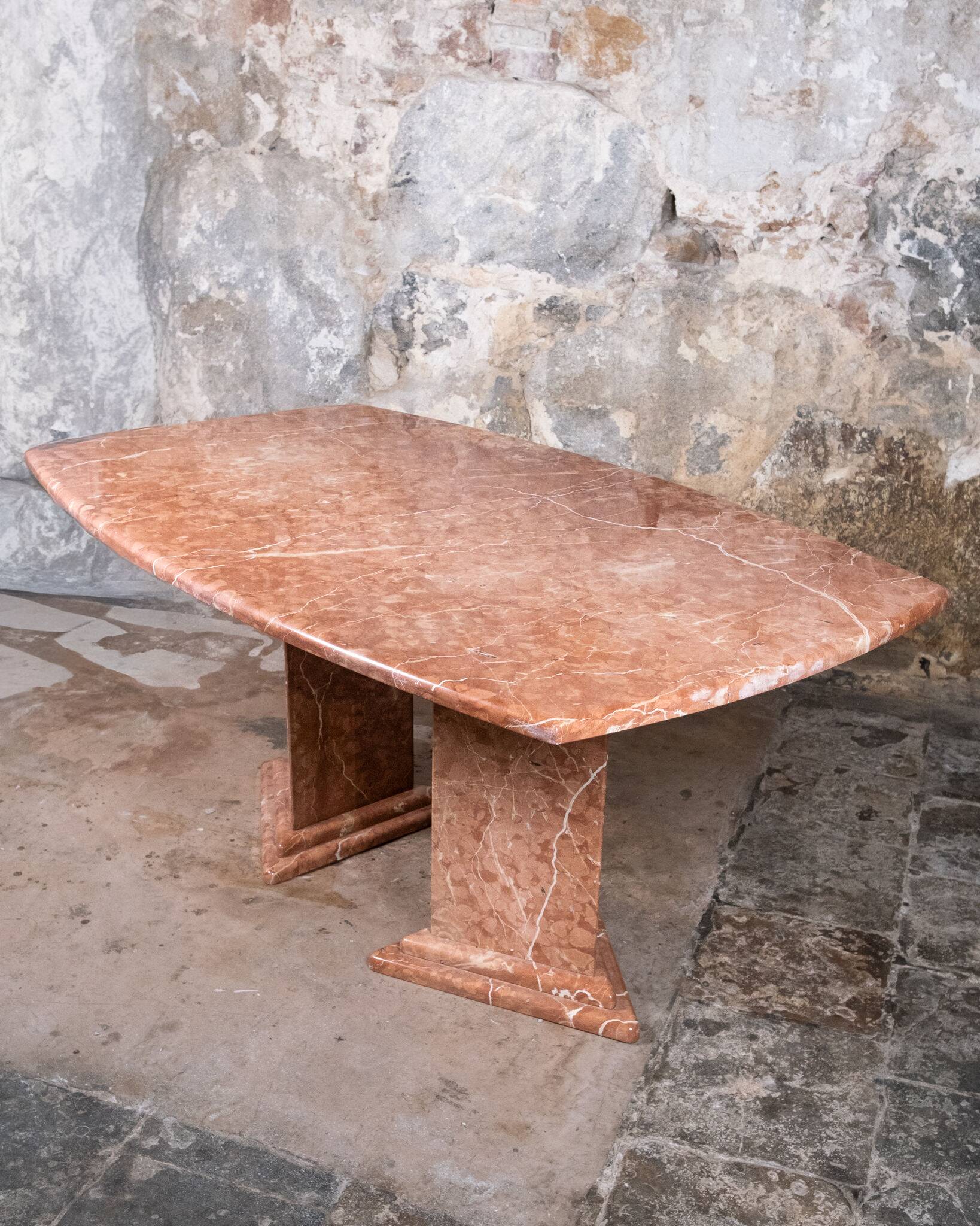 Sculptural marble table, France, 1980s