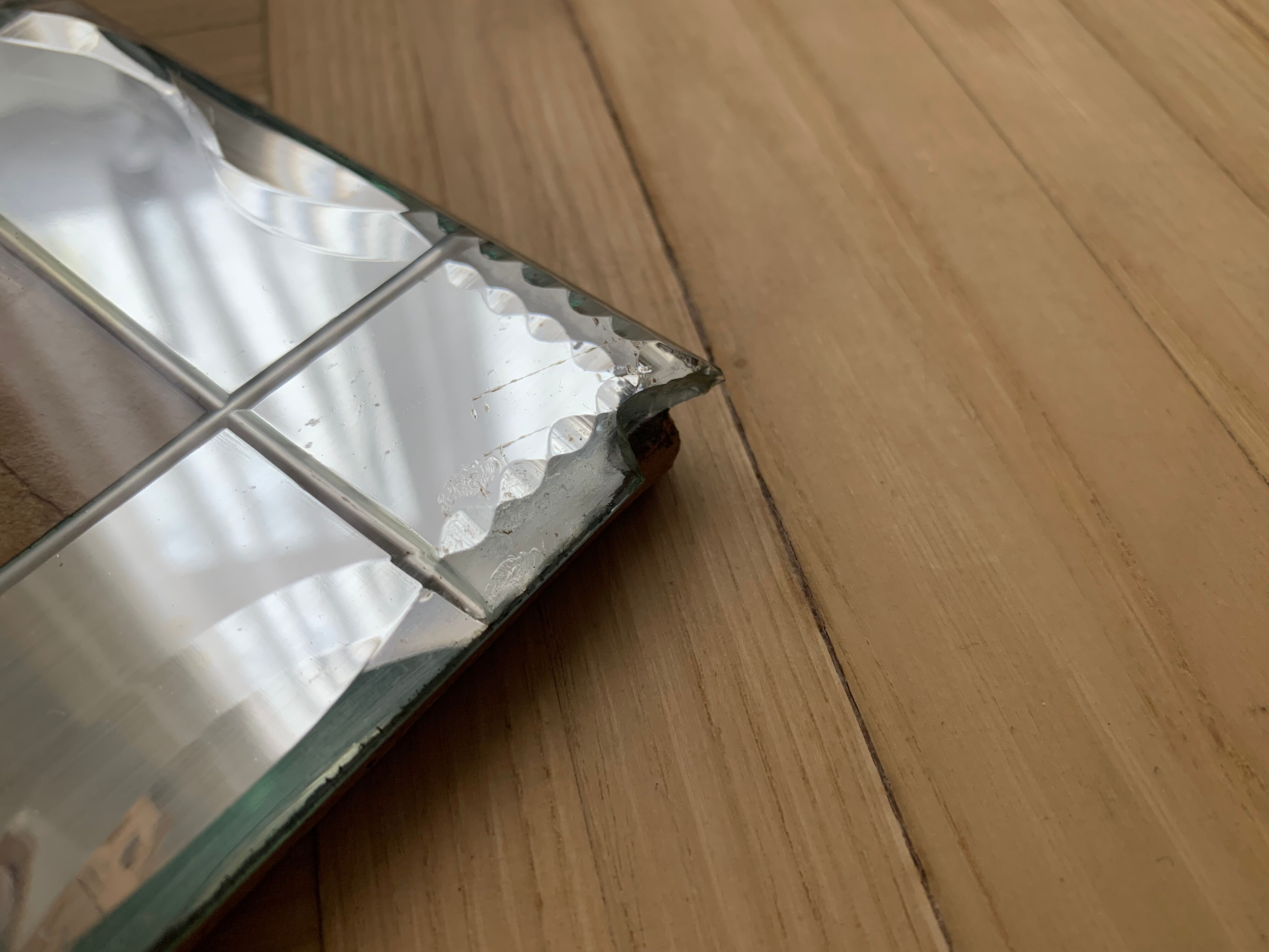 Old beveled mirror frame