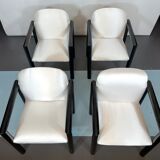 Mid-century italian modern set of 4 armchairs from 70s