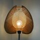 Lampe scandinave vintage bois et métal chromé