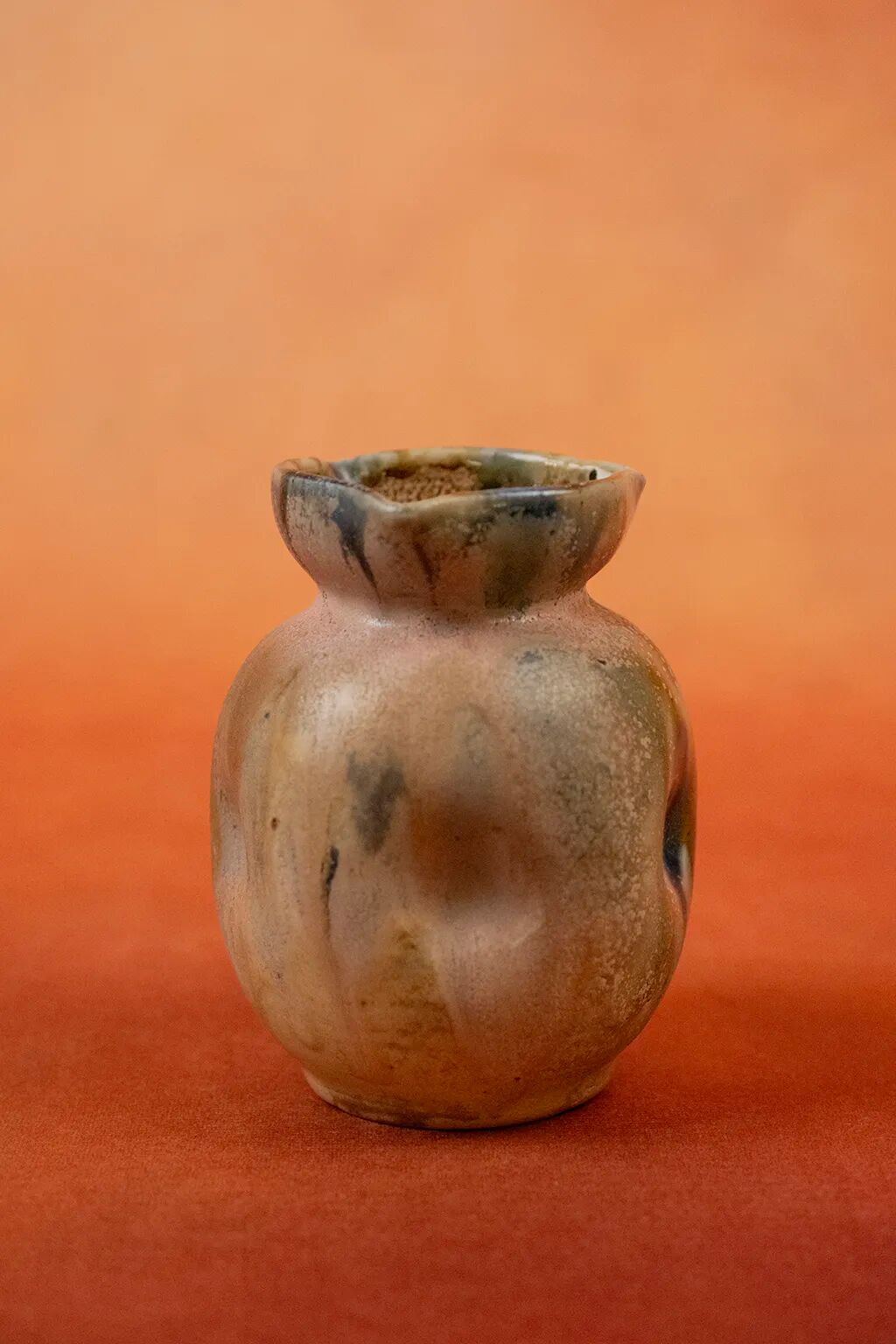 Small Art Nouveau vase in flamed glazed stoneware by Charles Greber