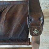 Chair called Safari wooden and leather, 1950s