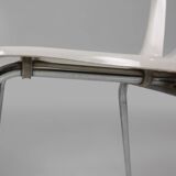 Chaise de salle à manger Gilac blanche vintage, années 1960