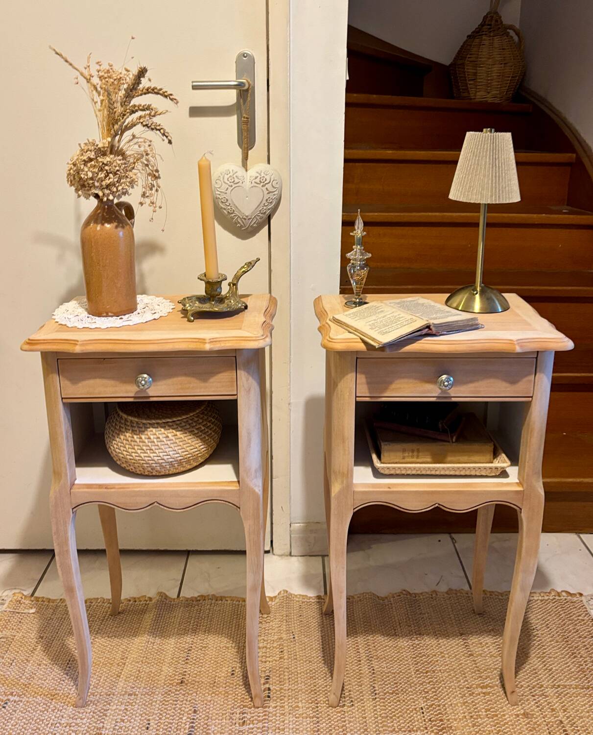 Wooden bedside table