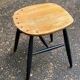 Vintage Scandinavian stool for Asko in solid wood