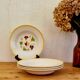 Set of 4 Digoin Sarreguemines Sirocco pattern soup plates