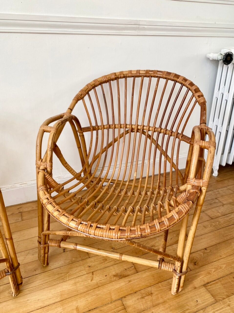 Rattan basket chairs