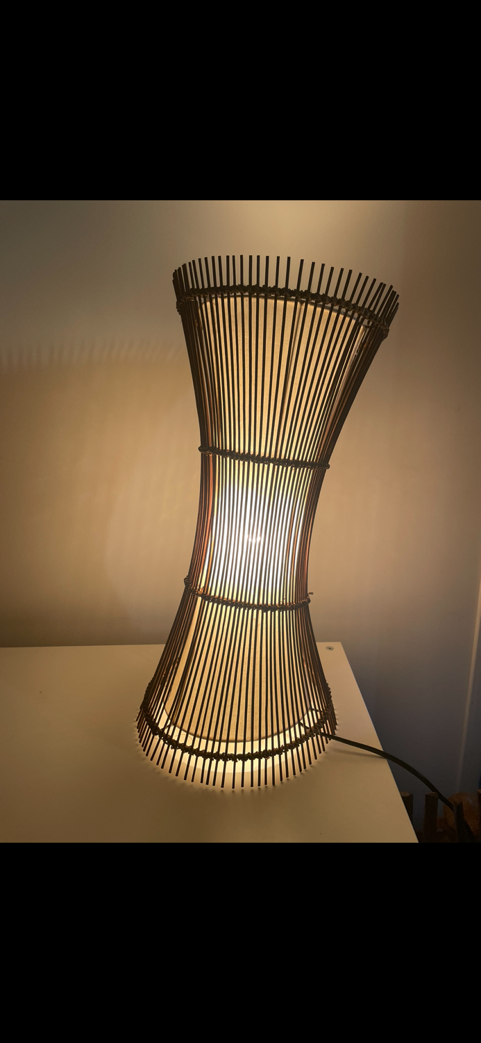 Vintage wicker lamp