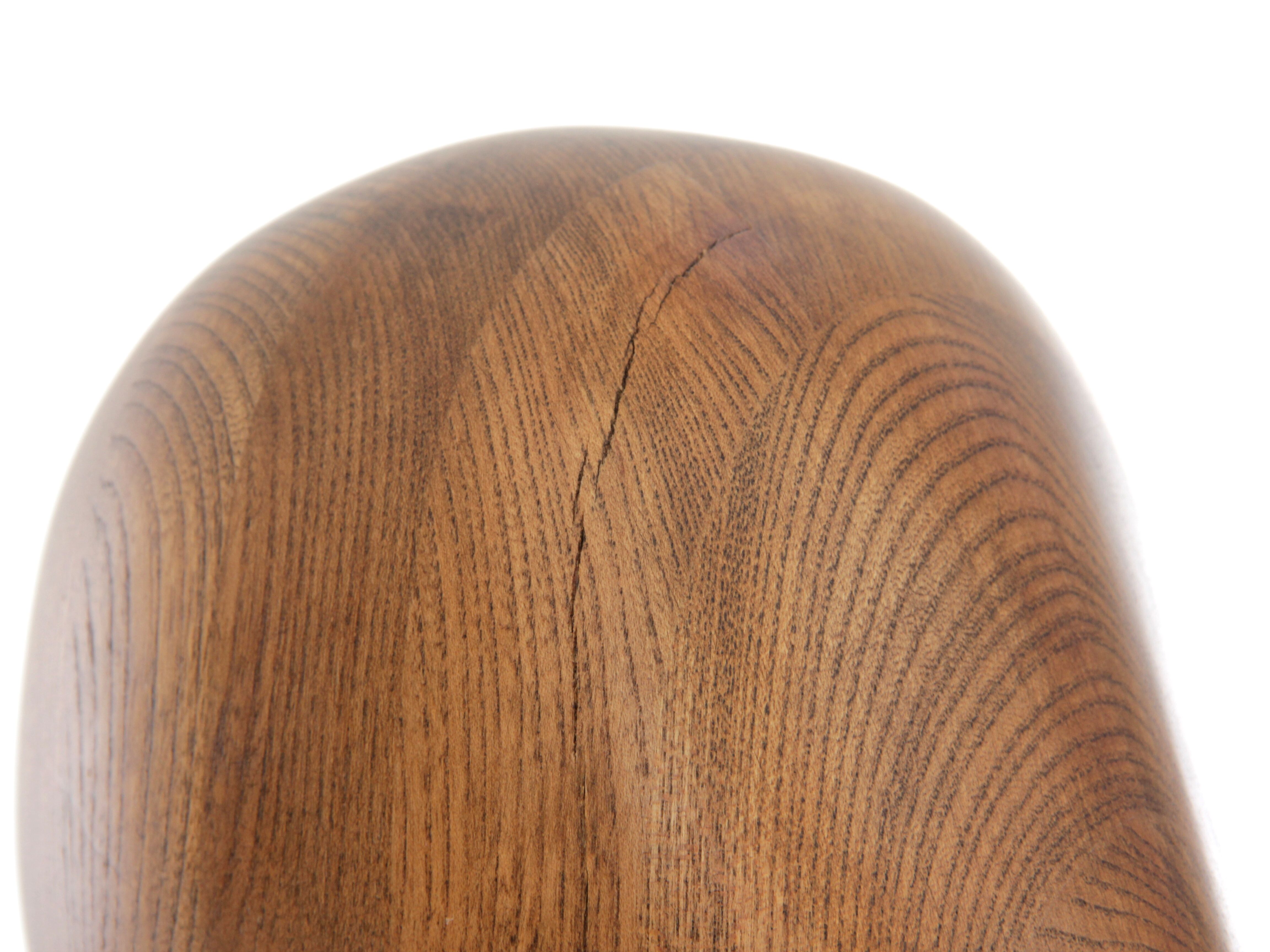 Pair of oak manequin head