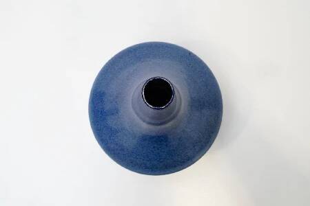Rogier Vandeweghe, Blue-Glazed Tapered Vase for Amphora