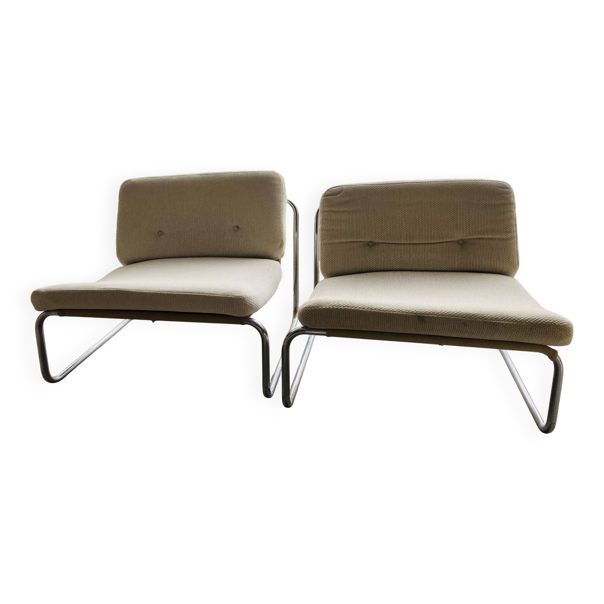 Pair of vintage lounge chairs DUX International from the 60s-70s.