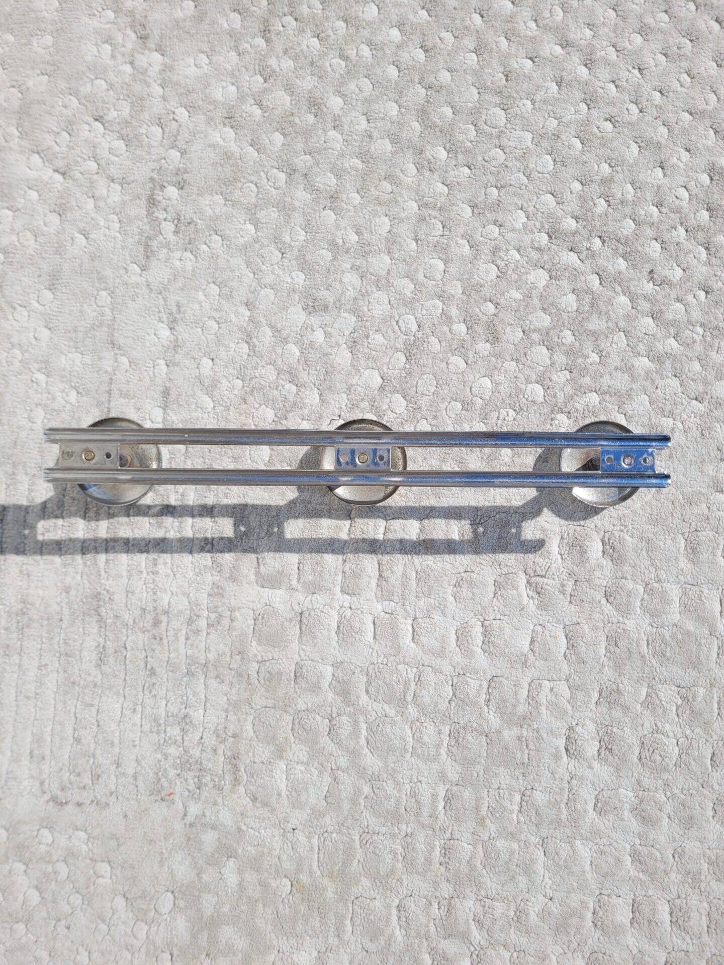 Vintage chrome 3-door coat rack