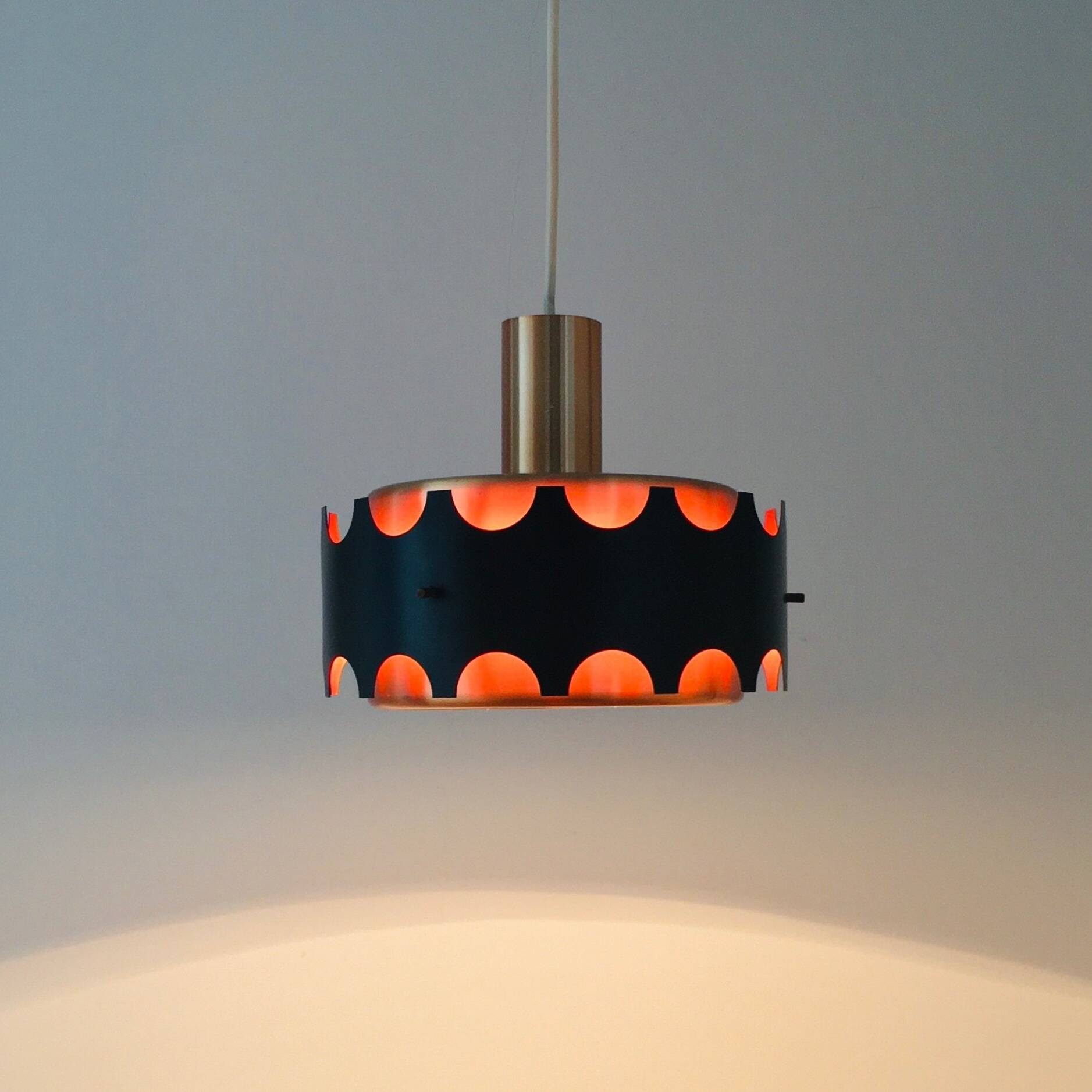 Mid Century Ceiling Light from VEB Metalldrücker Halle, Germany, 1960s