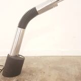 Vintage Italian Targetti Sankey 'Elbow' series Desk Lamp, Chrome and Flexible with metal foot, 1970s