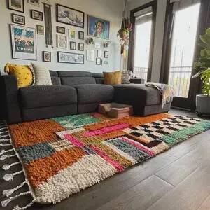 Handwoven Moroccan rug 3 x 2 m